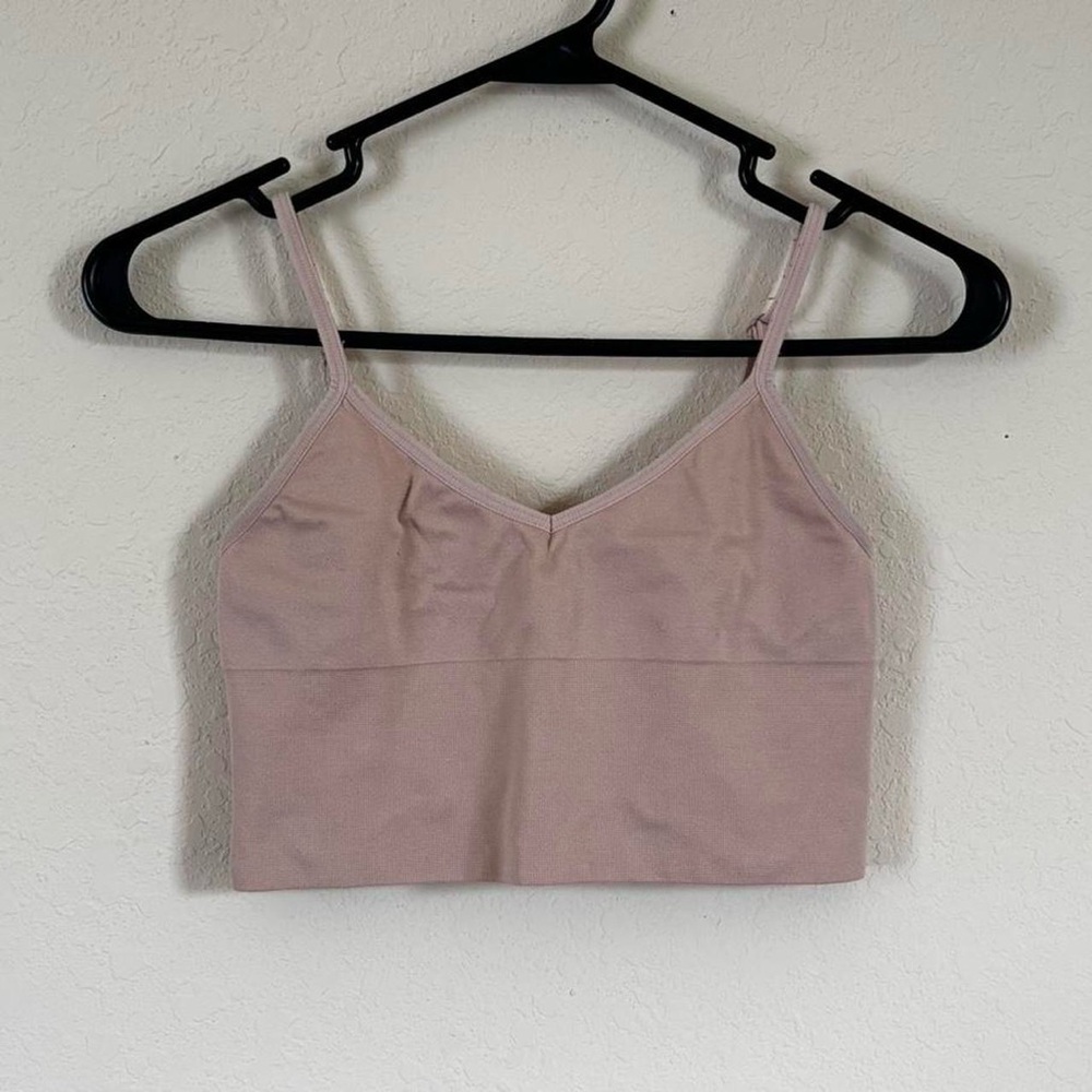 Beige Cropped Tank Top. Size S